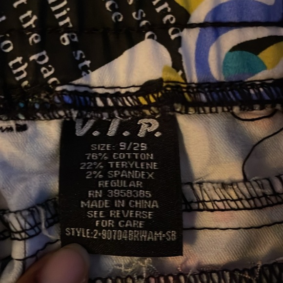 Brand: V.I.P Size:9 Color: Multicolored with wording Women’s cargo pants - Picture 4 of 5